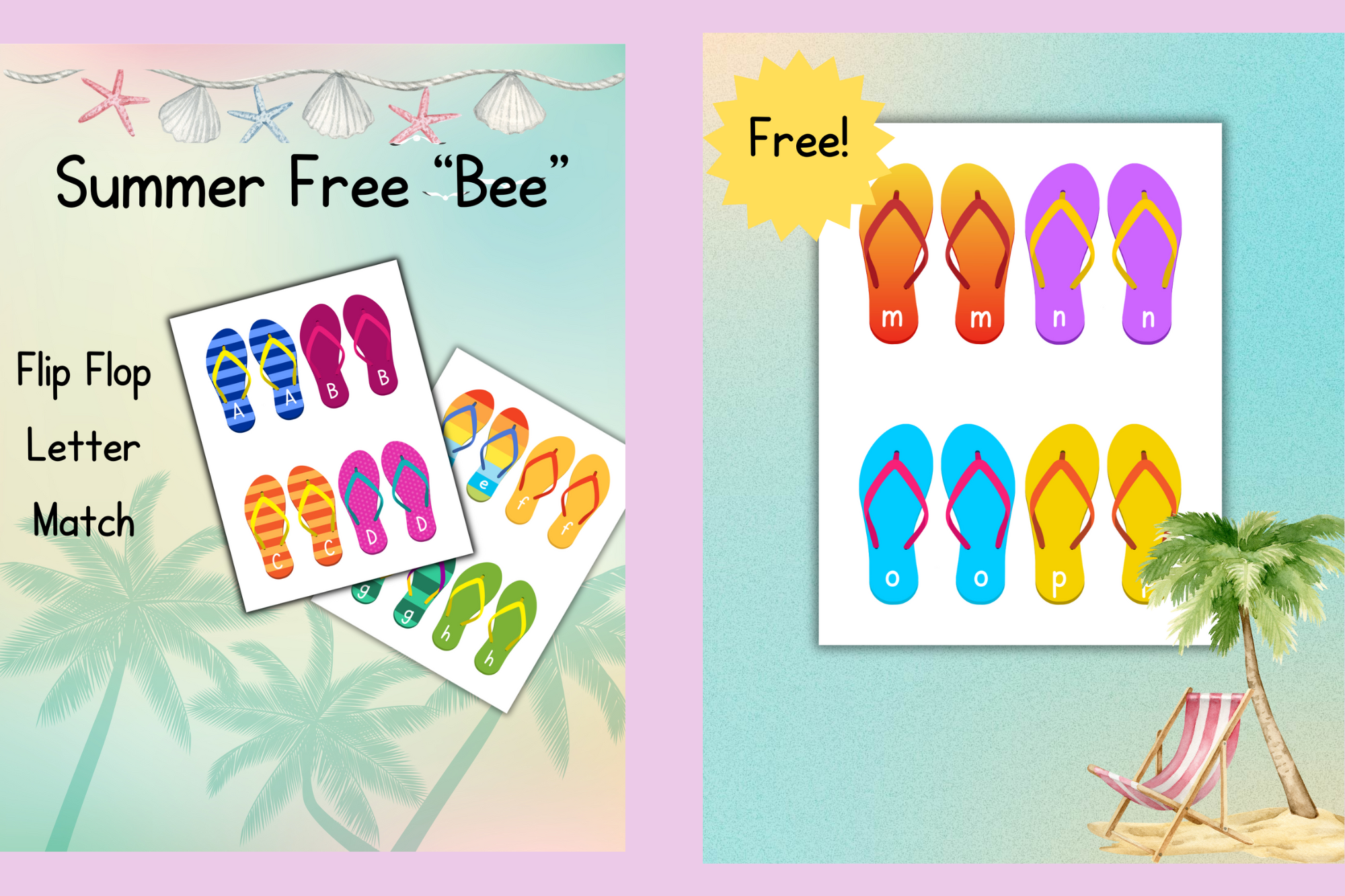 Free Flip Flop Matching Printable